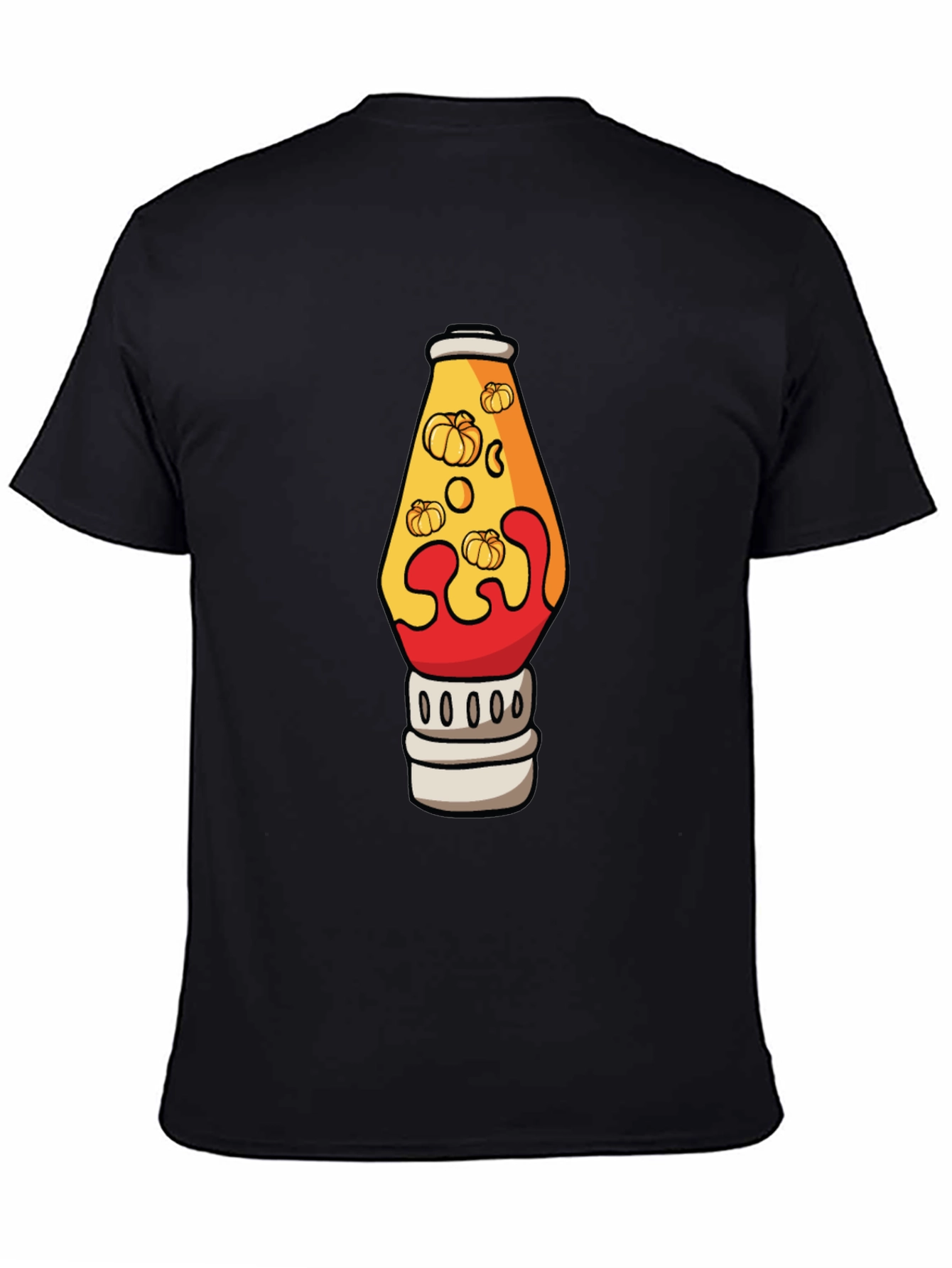 Pumpkin Lava Lamp Black T-Shirt