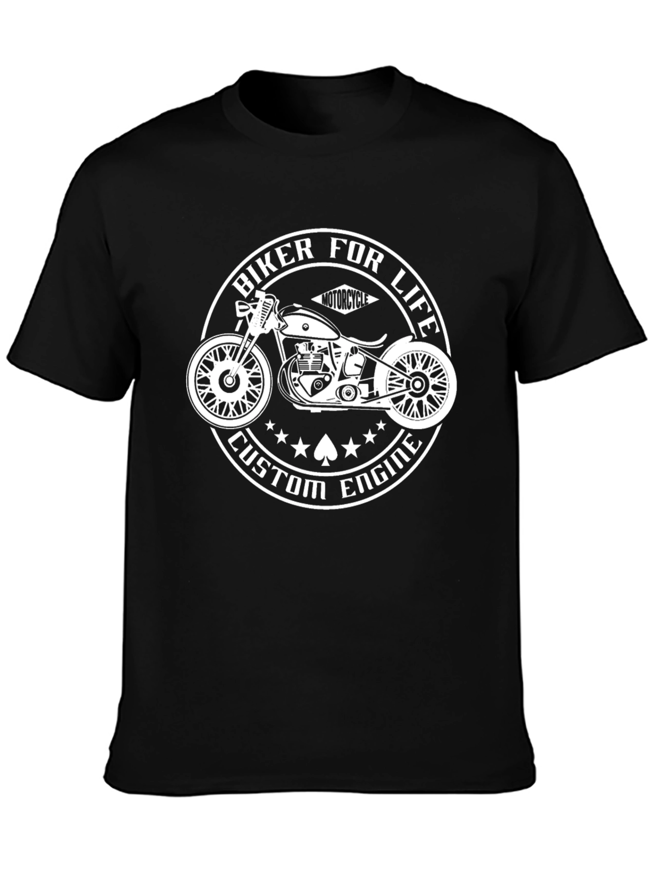 Biker for Life T-Shirt - Custom Engine Design