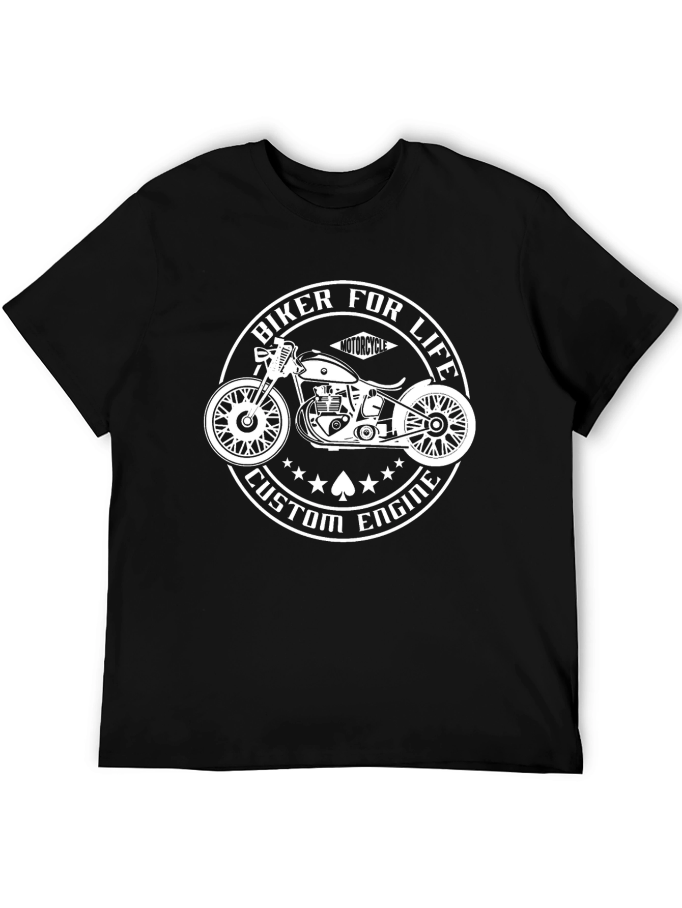 Biker for Life T-Shirt - Custom Engine Design