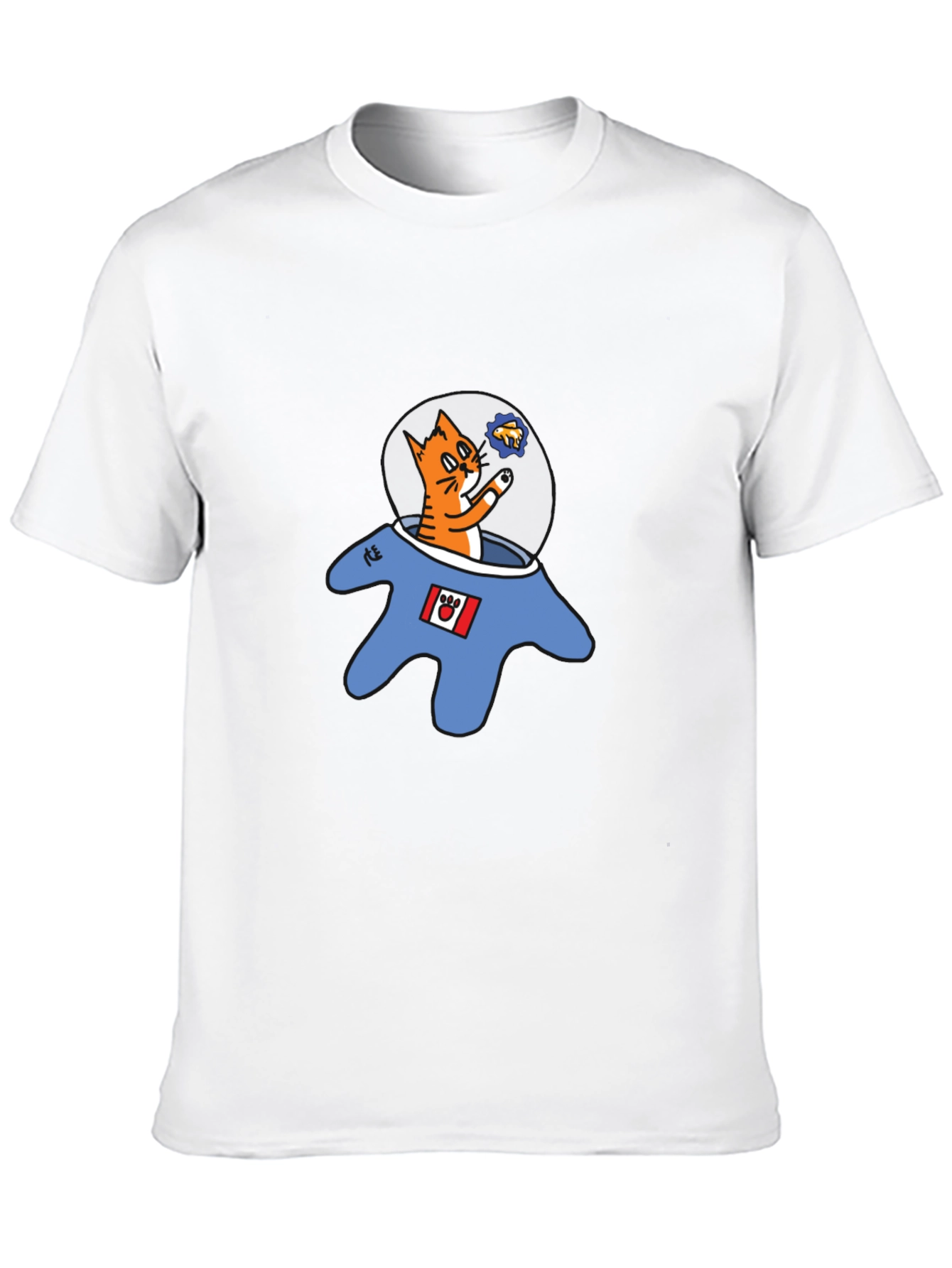 Cat Astronaut Graphic T-Shirt - Black