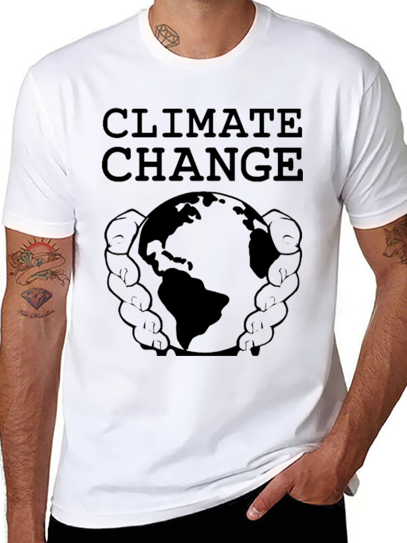 Climate Change Earth Graphic T-Shirt