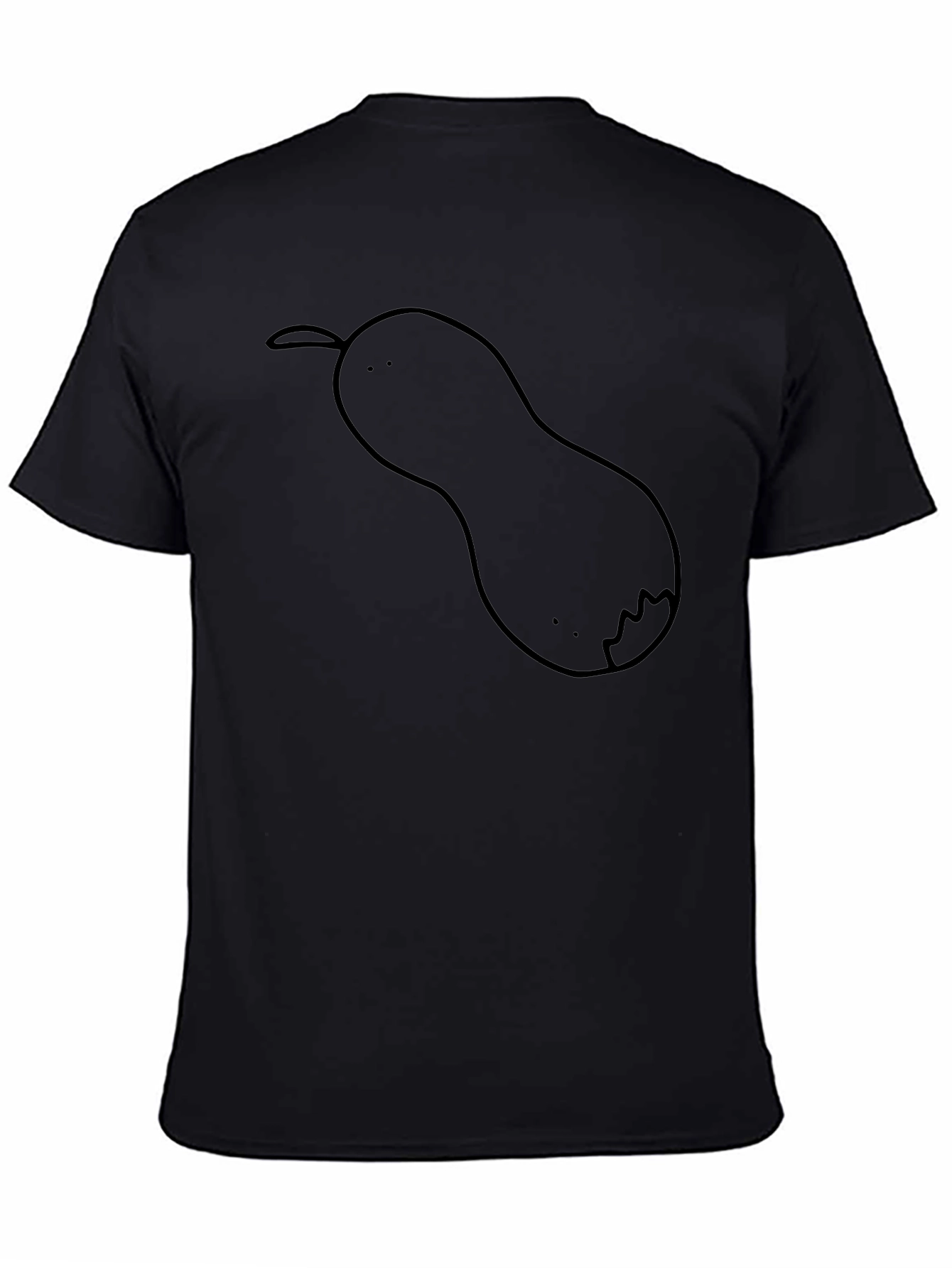 Black Cartoon Pear T-Shirt