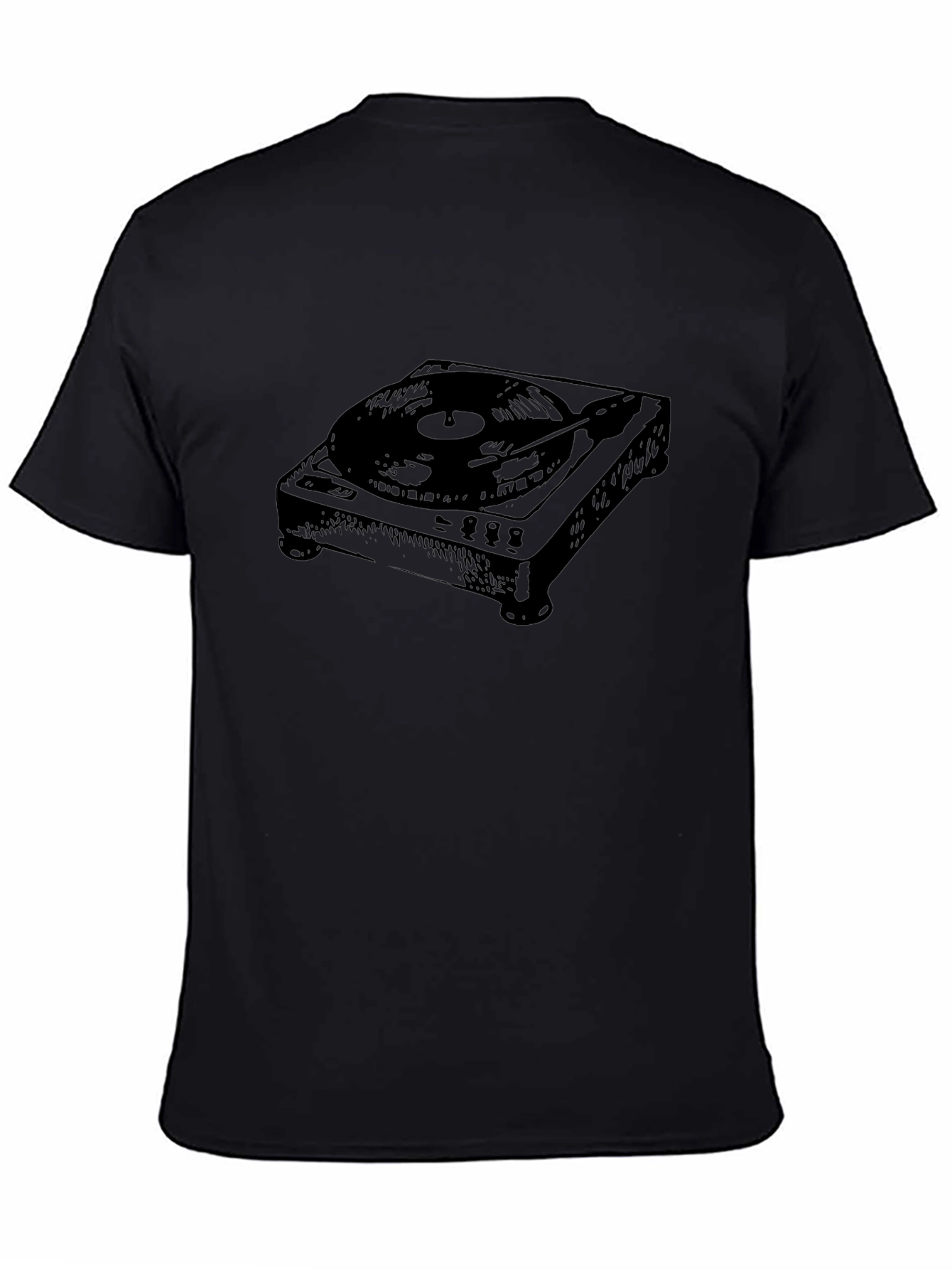 DJ Turntable Graphic T-Shirt - Black