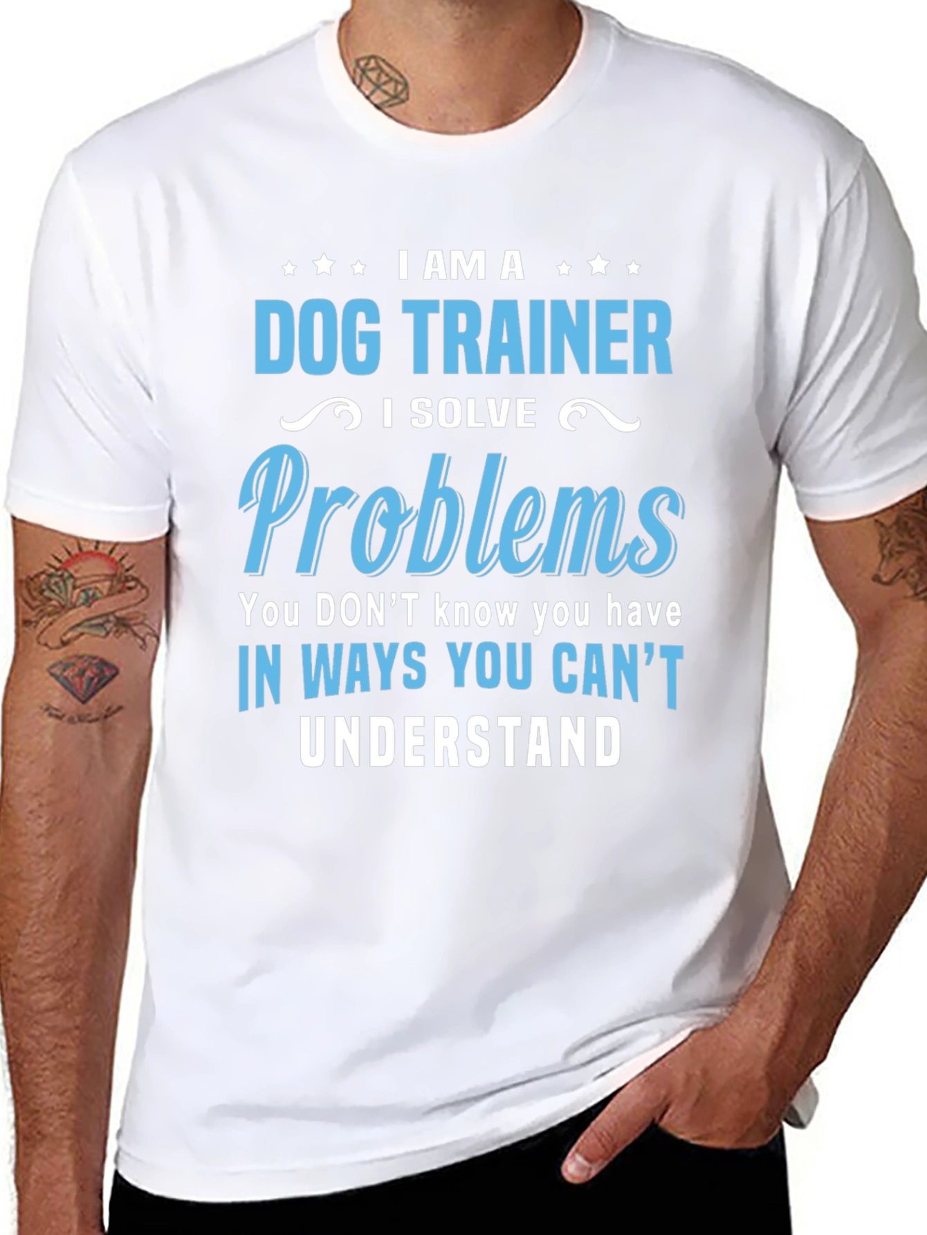 Dog Trainer T-Shirt: I Solve Problems Funny Tee