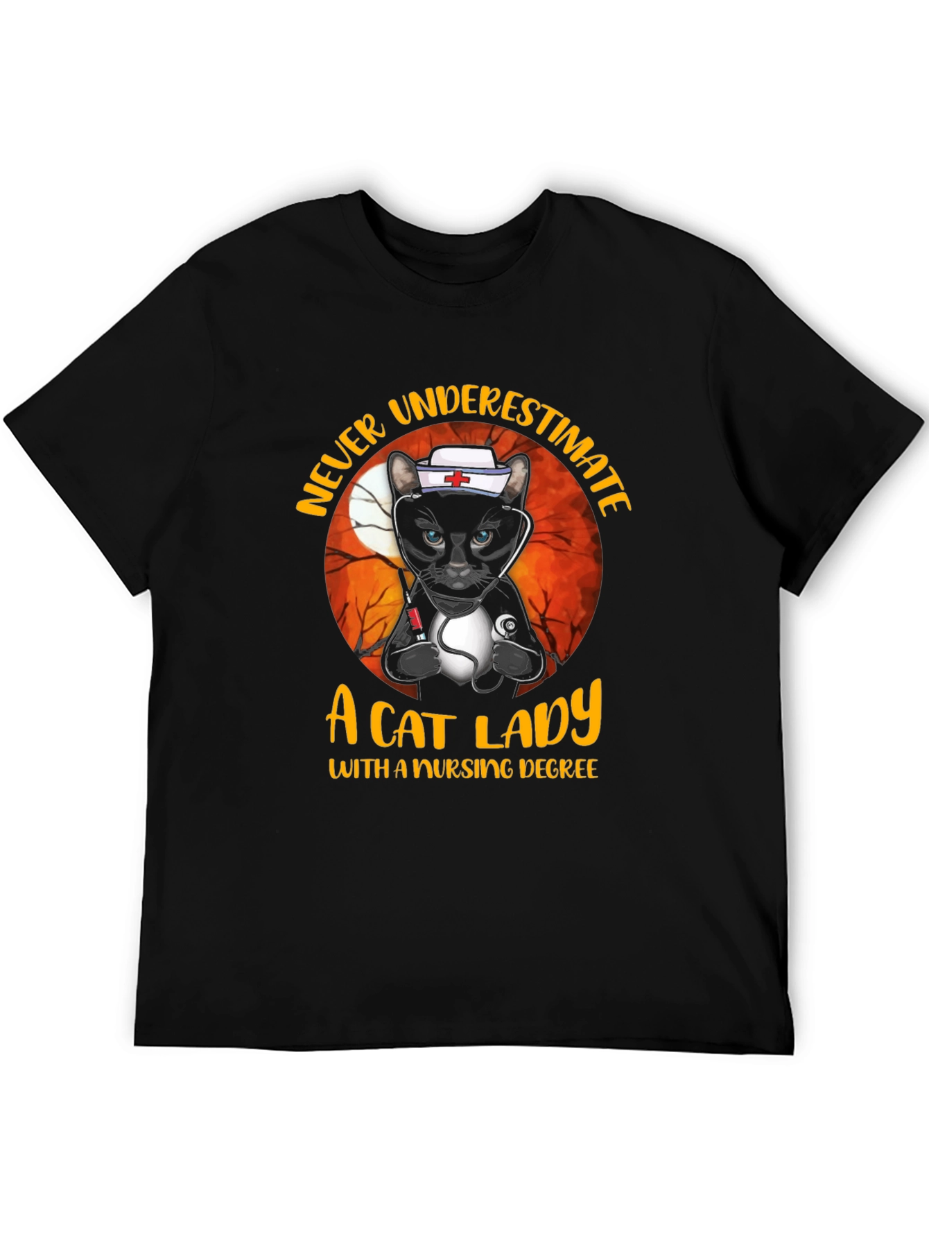Cat Lady Nurse T-Shirt