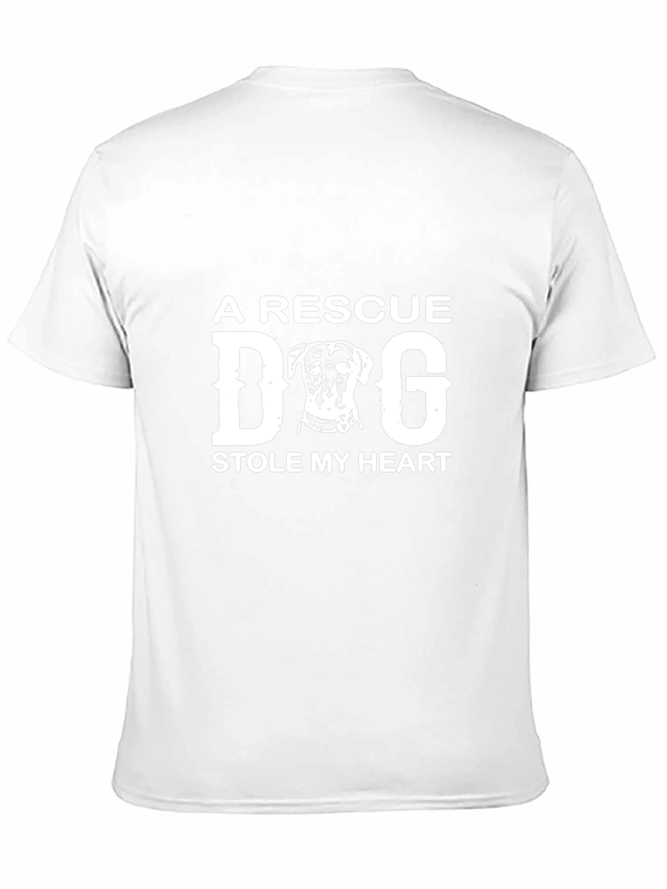 Rescue Dog Stole My Heart Black T-Shirt