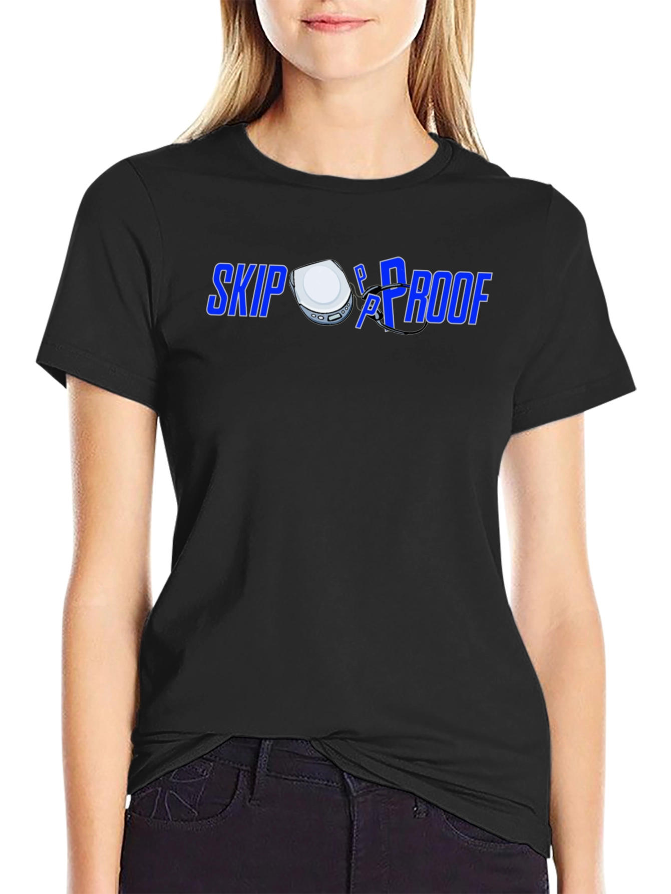 Skip Proof Black Graphic Tee