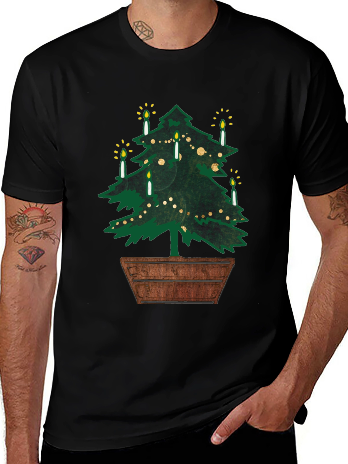 Christmas Tree T-Shirt with Candles