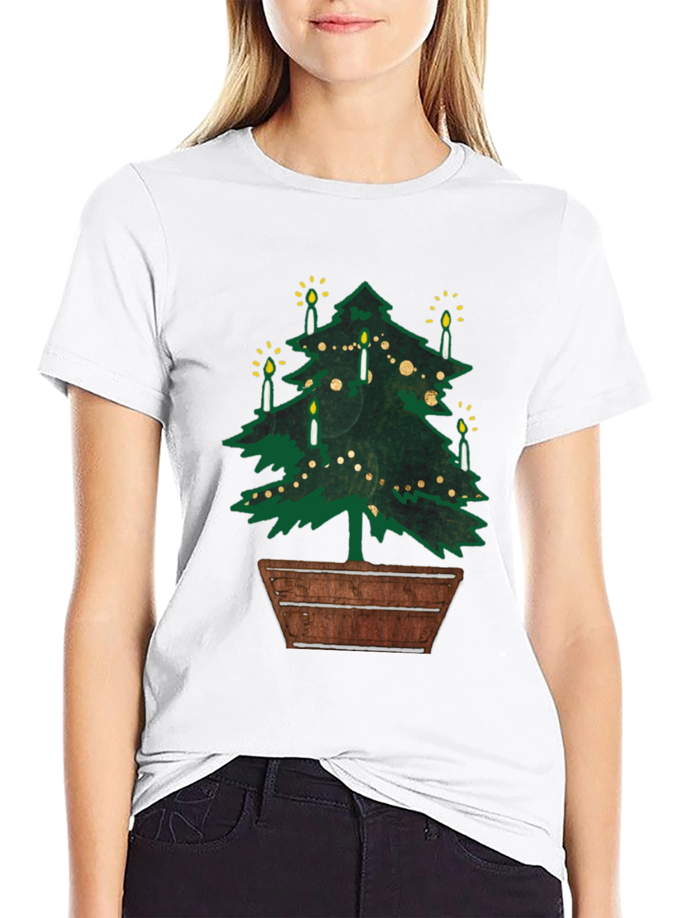 Christmas Tree T-Shirt with Candles