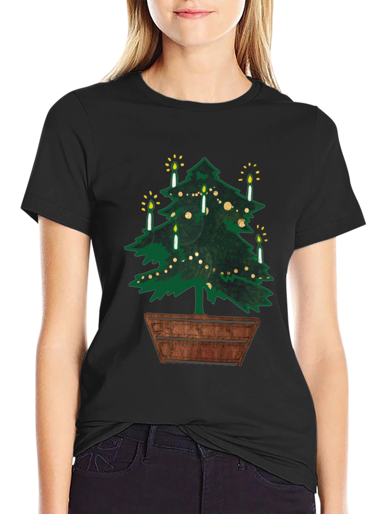 Christmas Tree T-Shirt with Candles