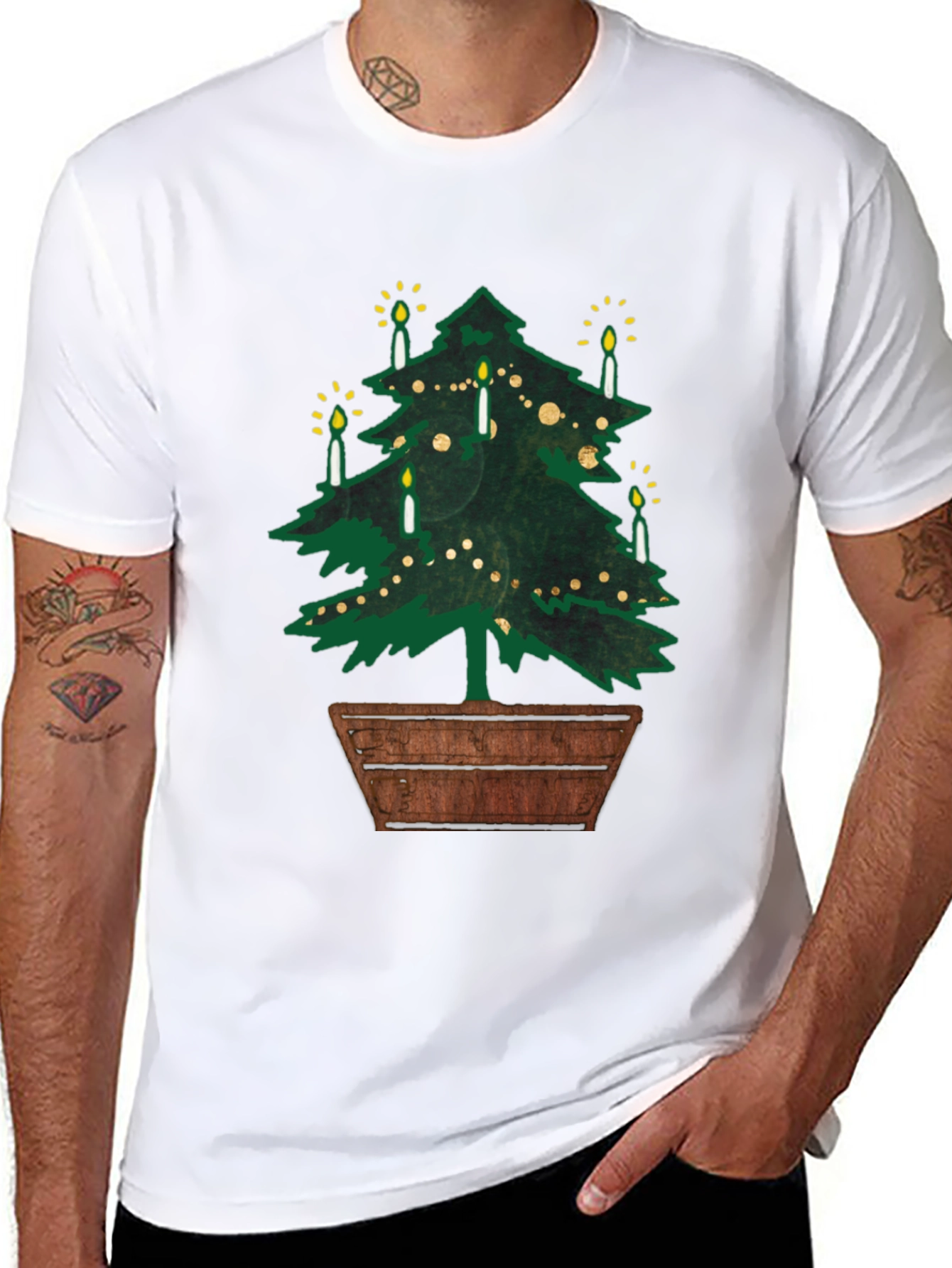 Christmas Tree T-Shirt with Candles