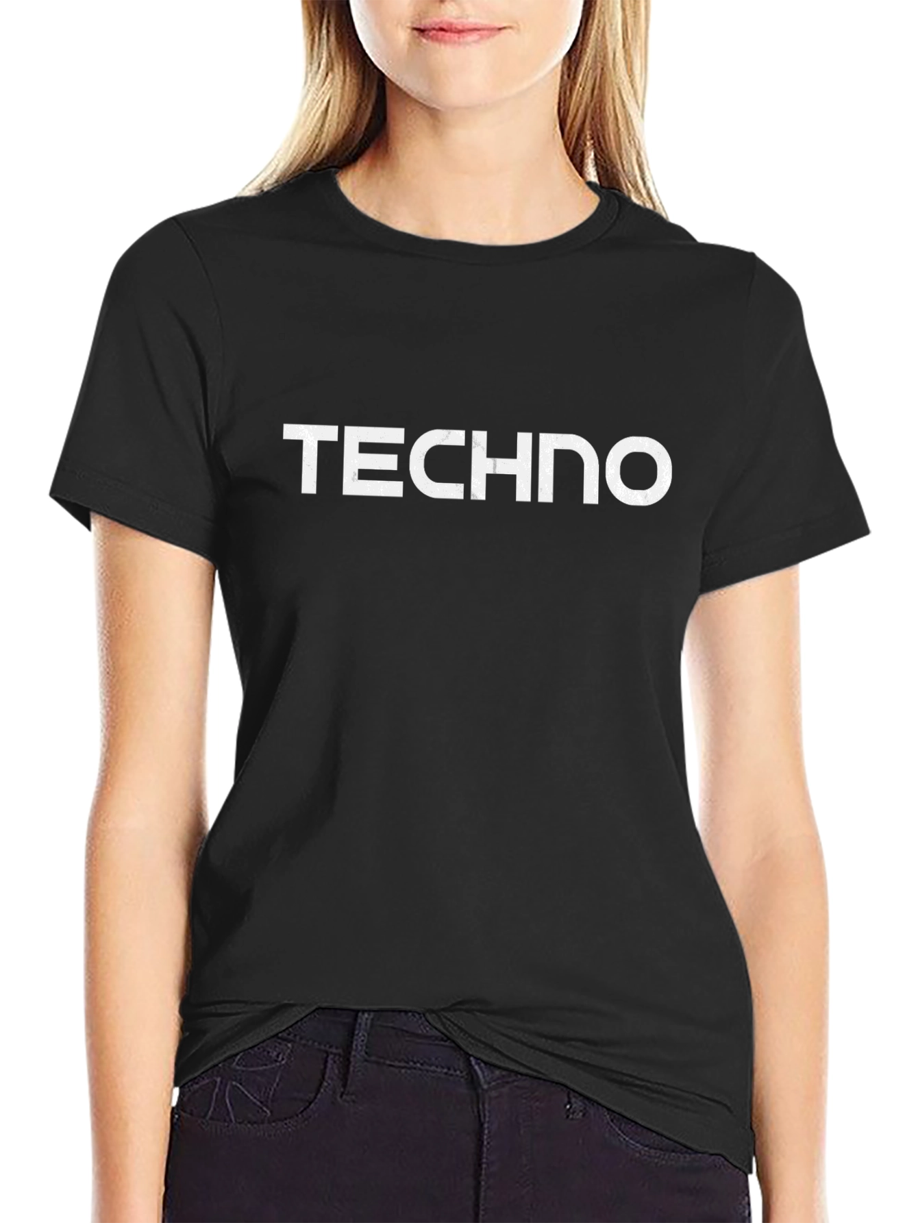 Techno Graphic Tee - Black Cotton