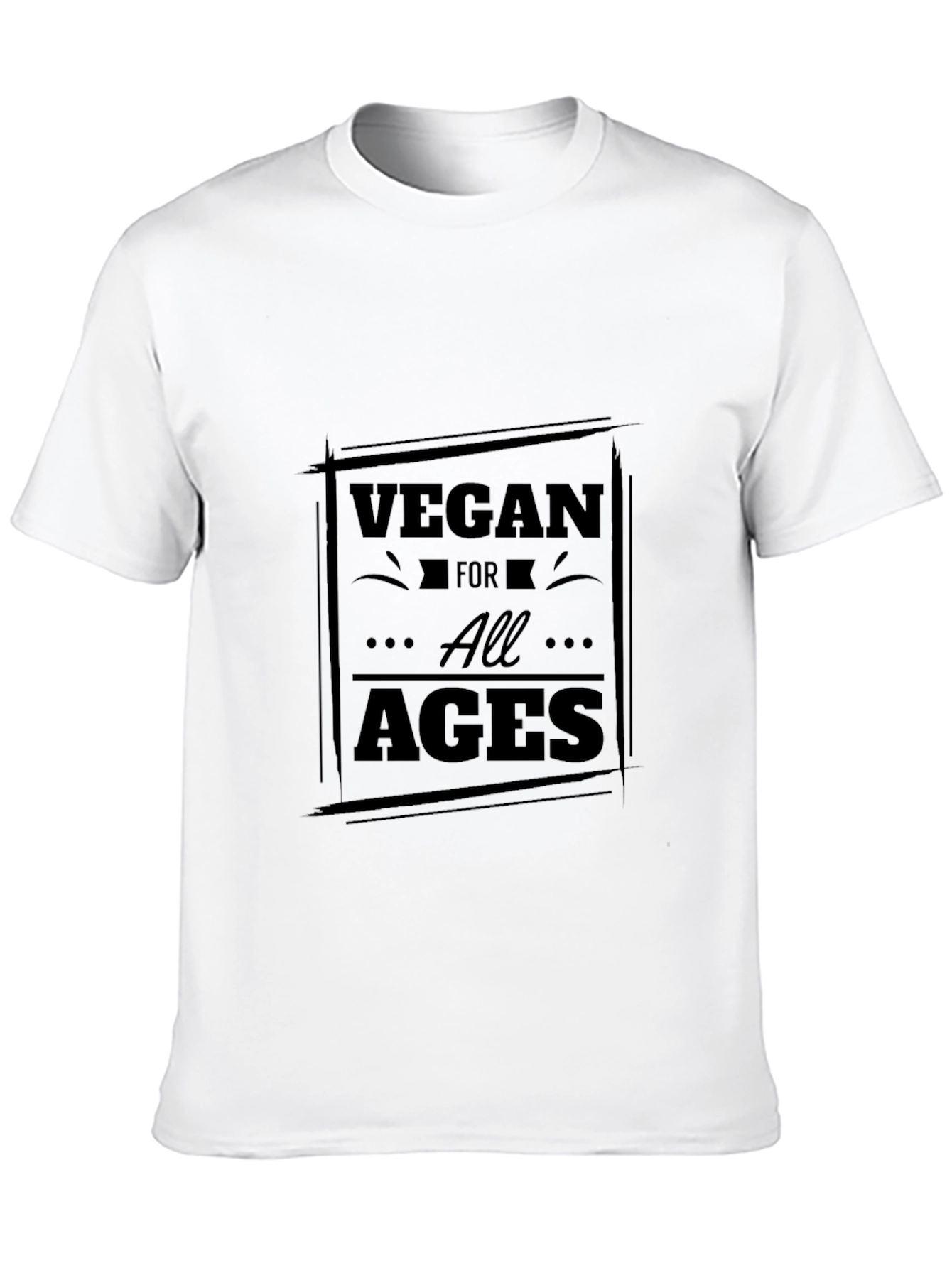 Vegan for All Ages Black T-Shirt