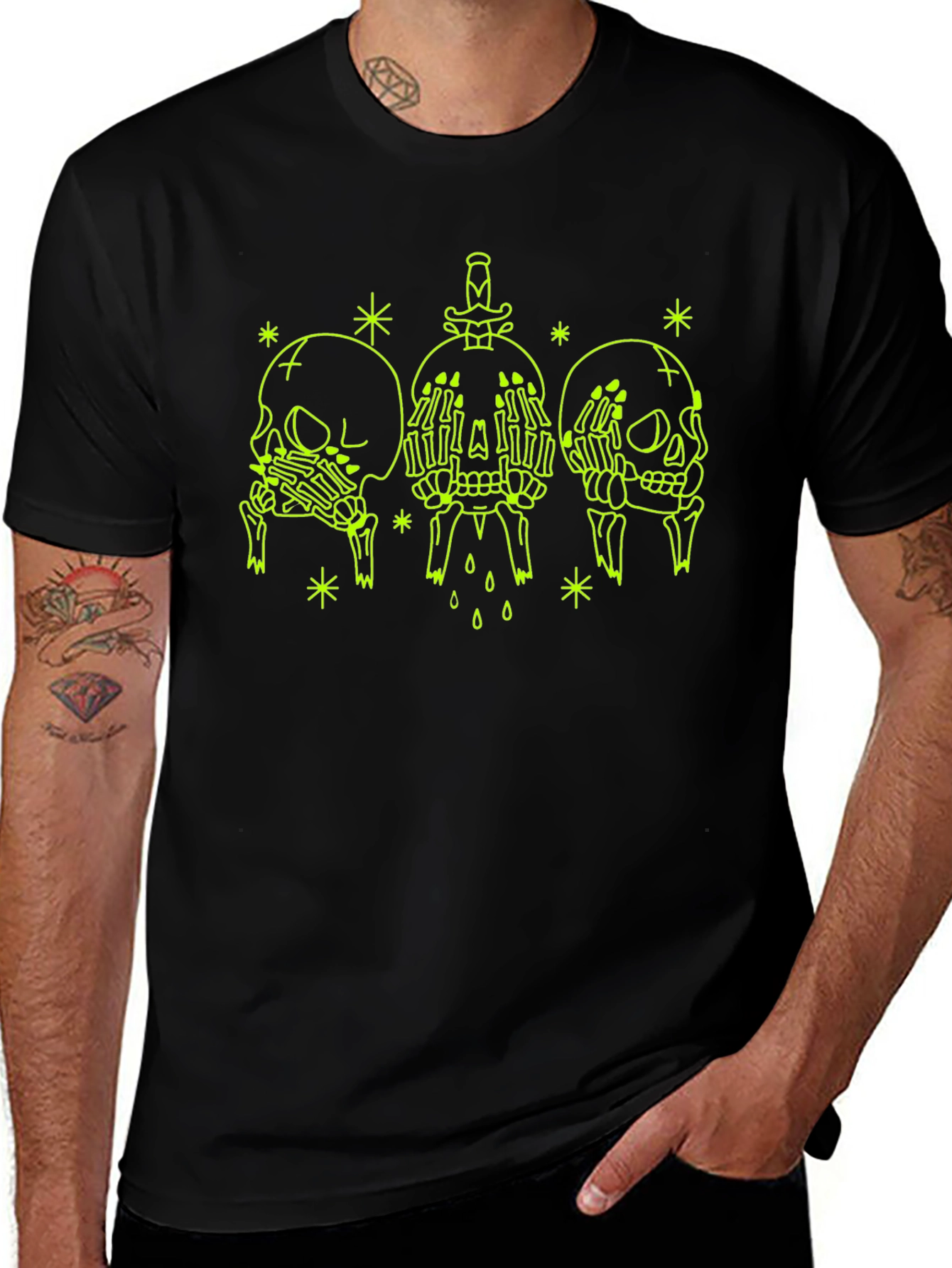 Skull Graphic Tee - See No Evil