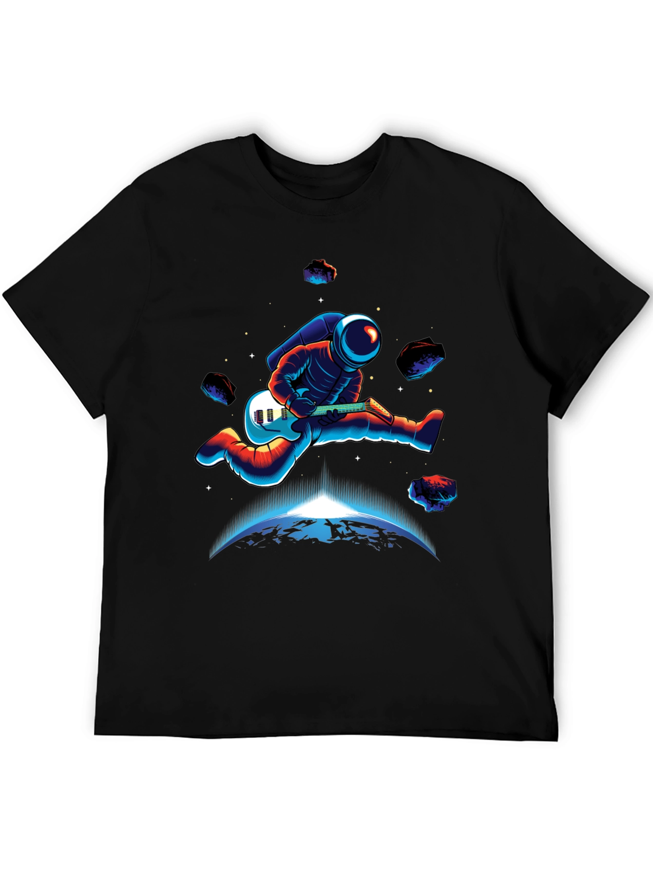 Astronaut Guitar Player T-Shirt - Space Rocker Tee
