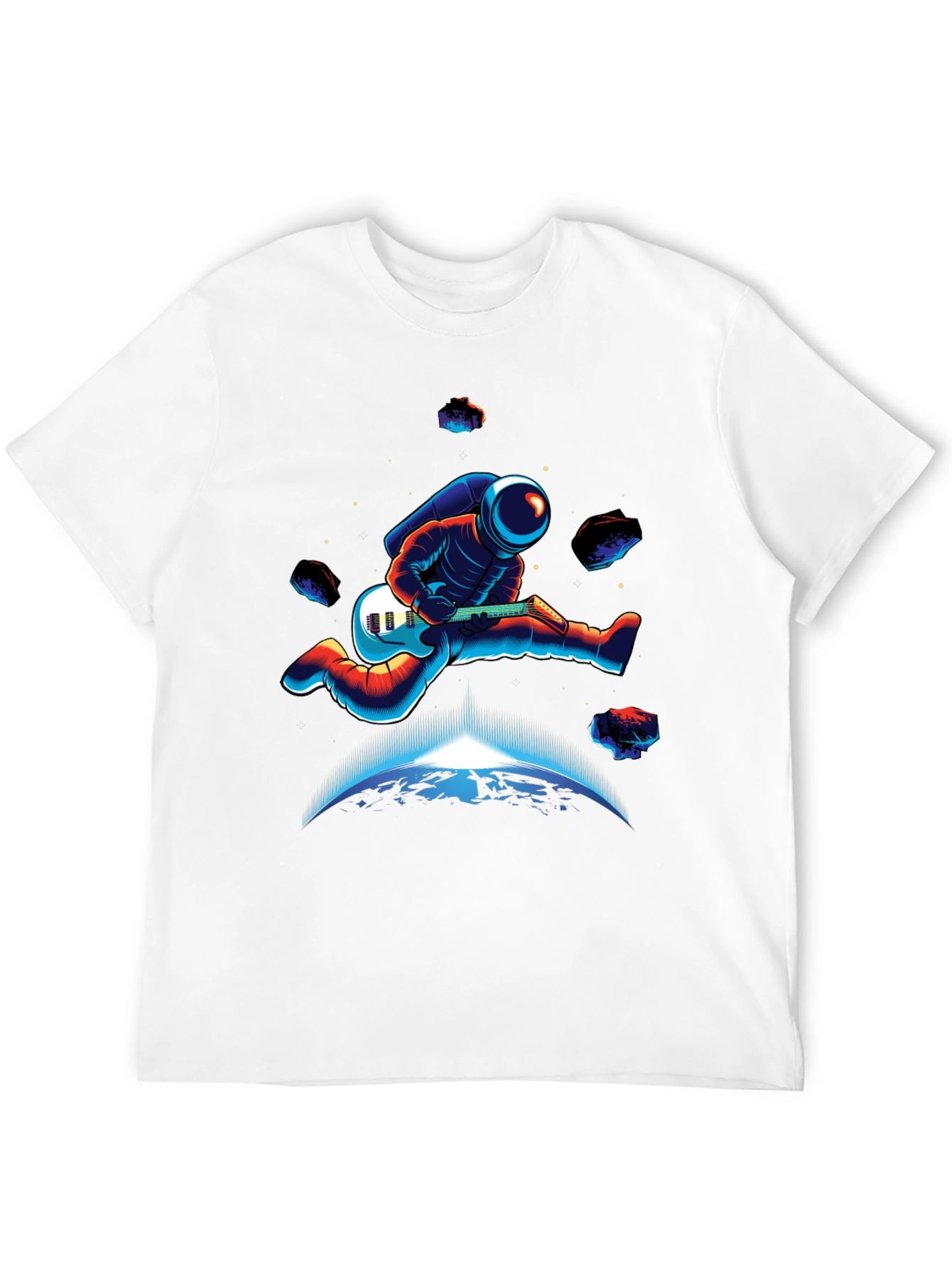 Astronaut Guitar Player T-Shirt - Space Rocker Tee