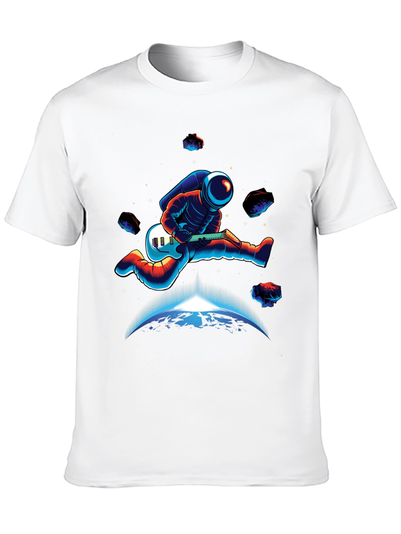 Astronaut Guitar Player T-Shirt - Space Rocker Tee