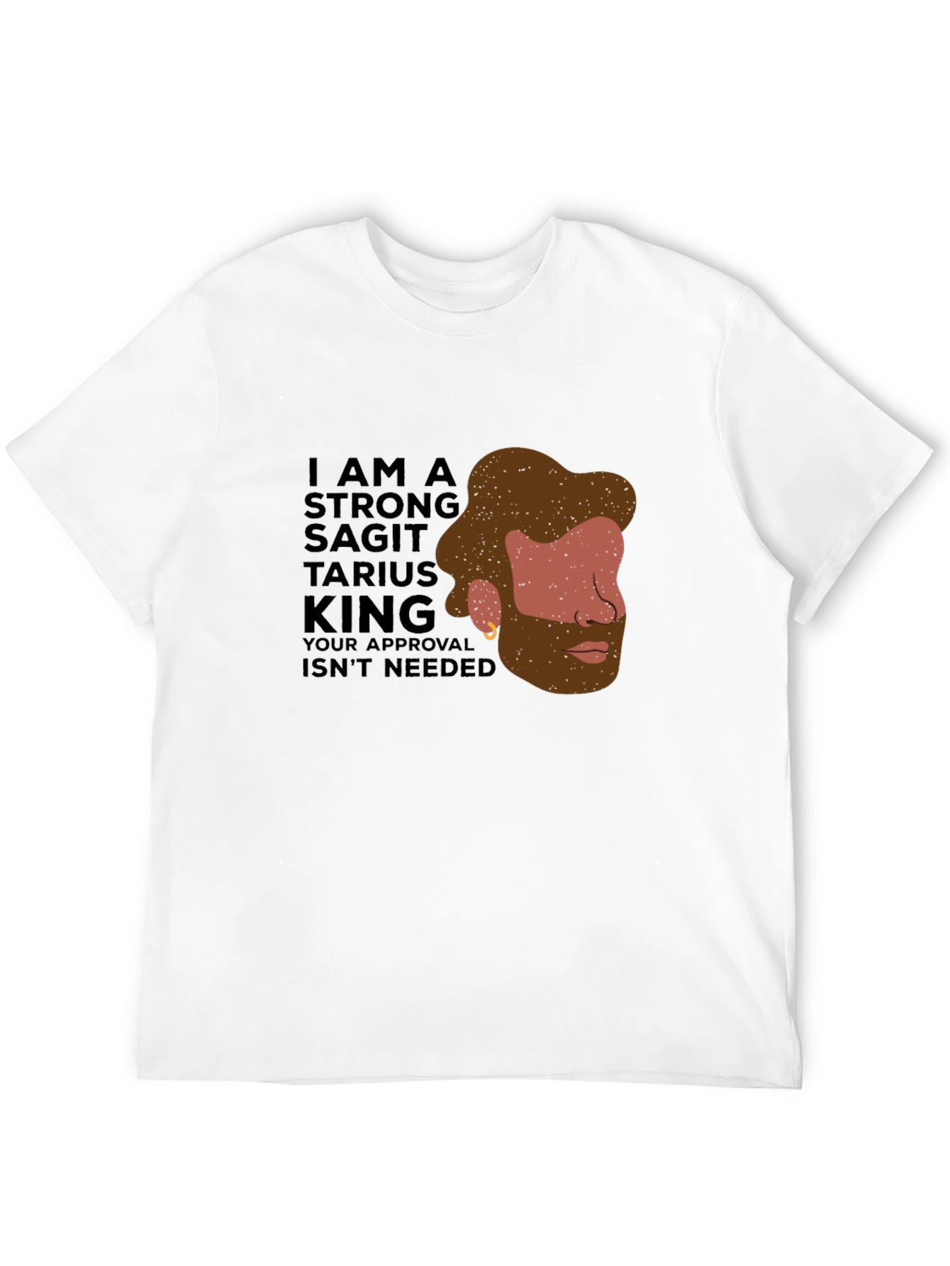 Strong Sagittarius King Black Graphic Tee