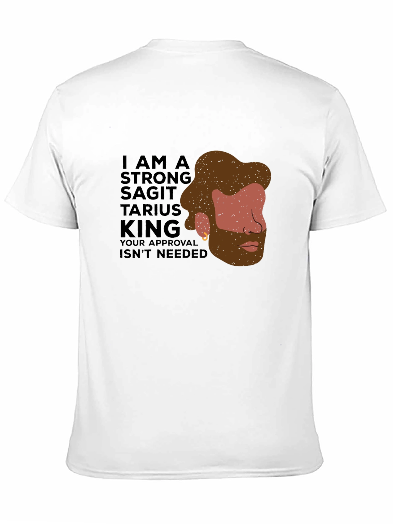 Strong Sagittarius King Black Graphic Tee