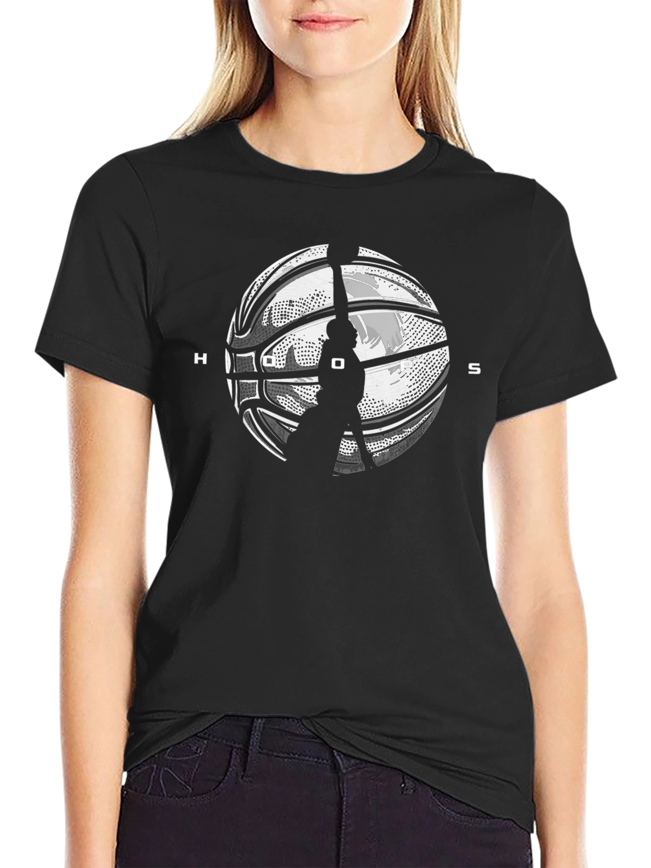 HOOS Basketball Graphic Tee - Black