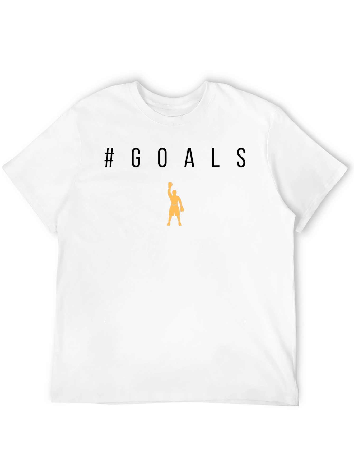 #Goals Black T-Shirt with Athlete Graphic