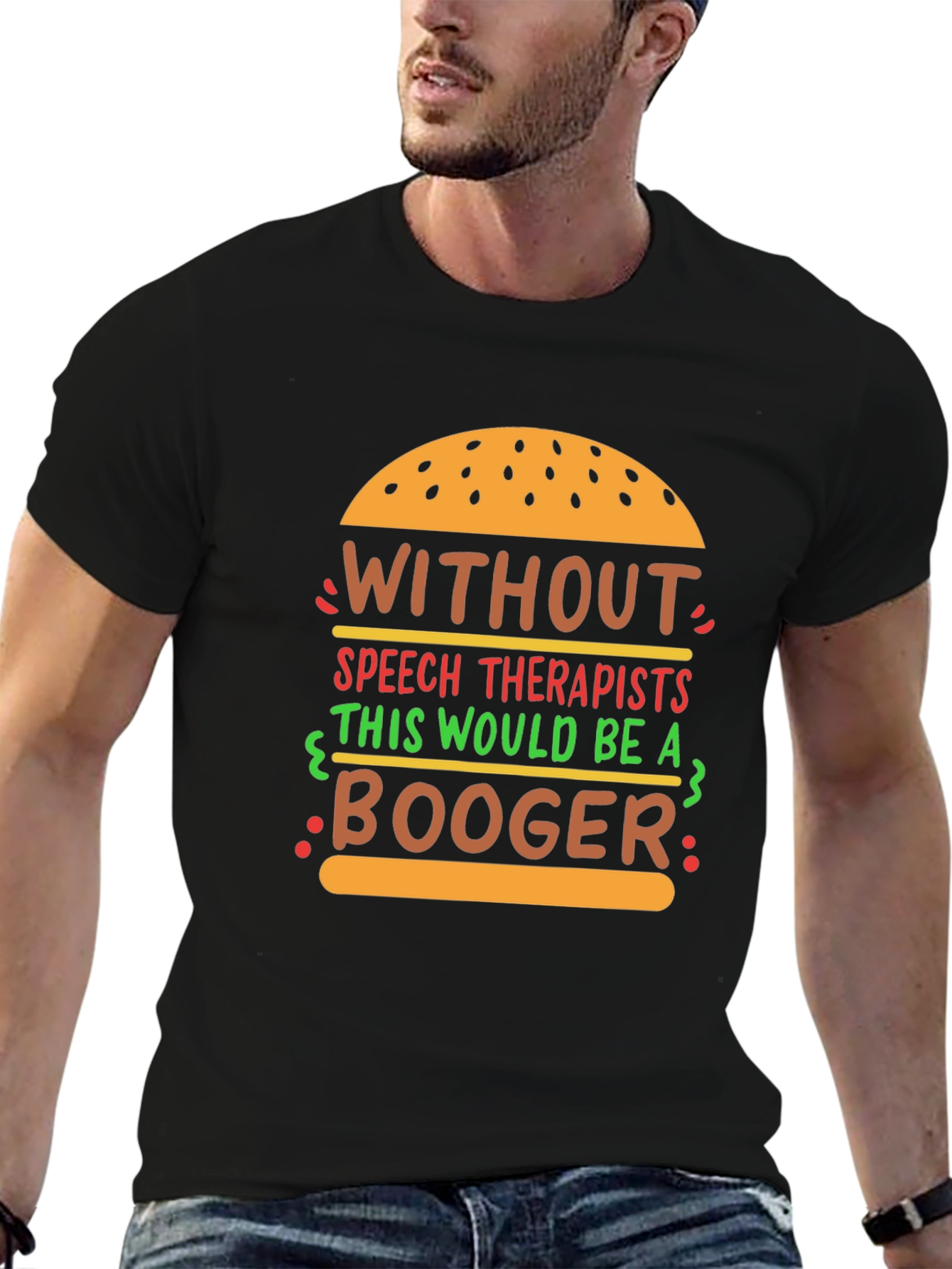 Speech Therapist Funny Burger Graphic T-Shirt