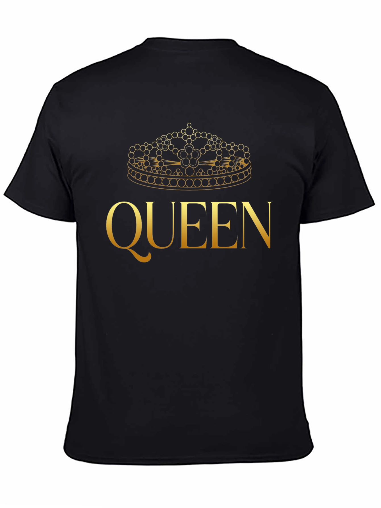 Queen Crown Graphic Tee - Black Unisex T-Shirt