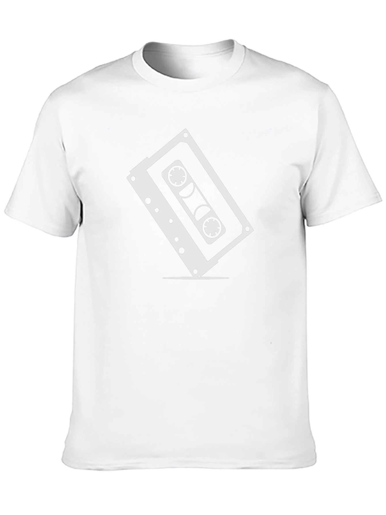 Retro Cassette Tape Graphic Tee - Classic Black Shirt
