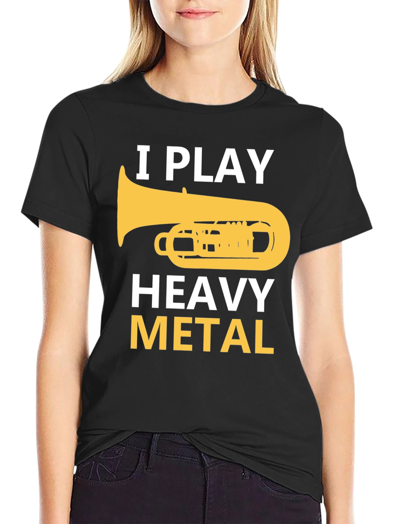 I Play Heavy Metal Tuba Funny Musician T-Shirt