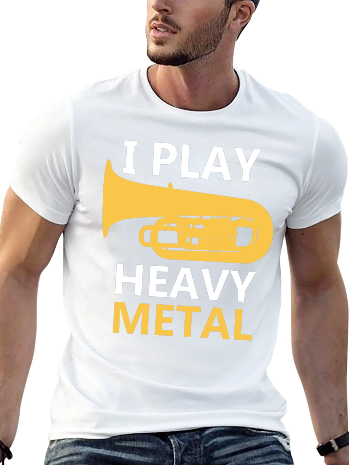 I Play Heavy Metal Tuba Funny Musician T-Shirt