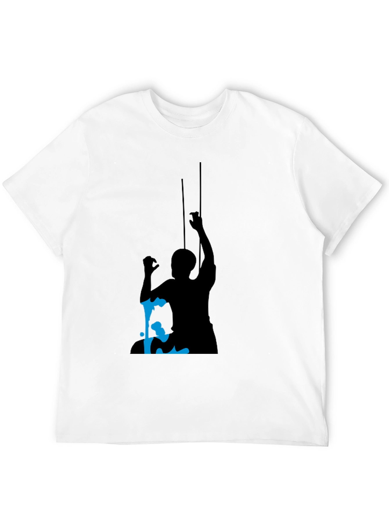 Silhouette Climber Graphic Tee - Black Cotton Blend