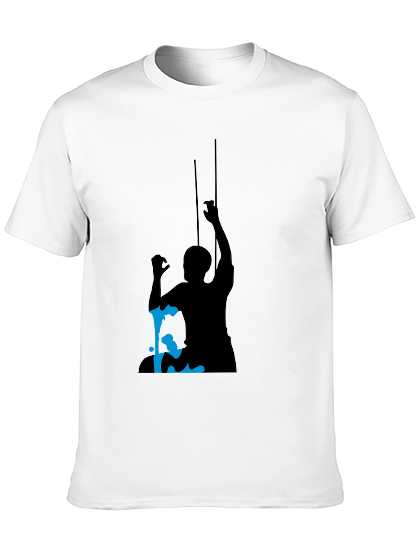 Silhouette Climber Graphic Tee - Black Cotton Blend