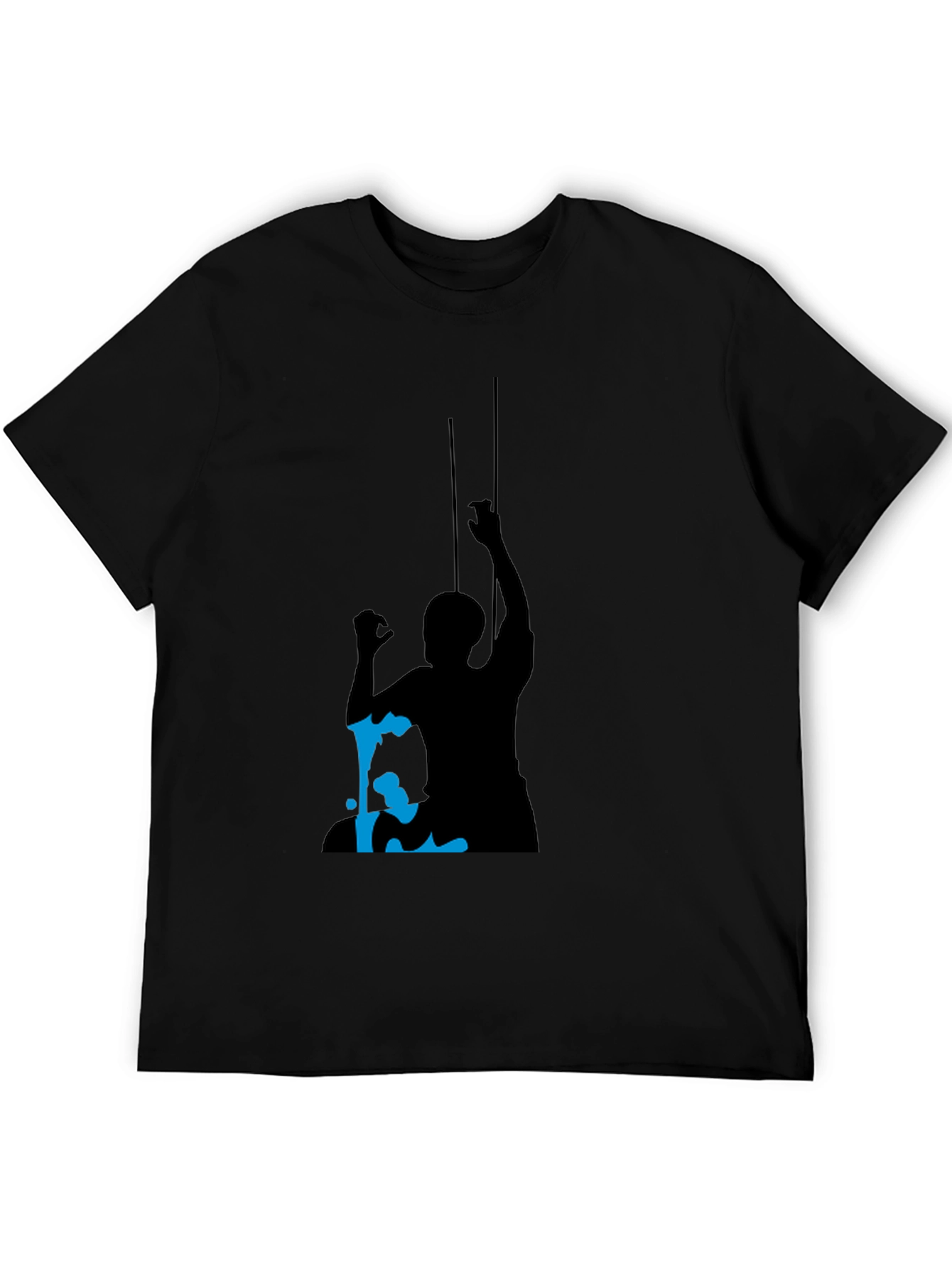 Silhouette Climber Graphic Tee - Black Cotton Blend