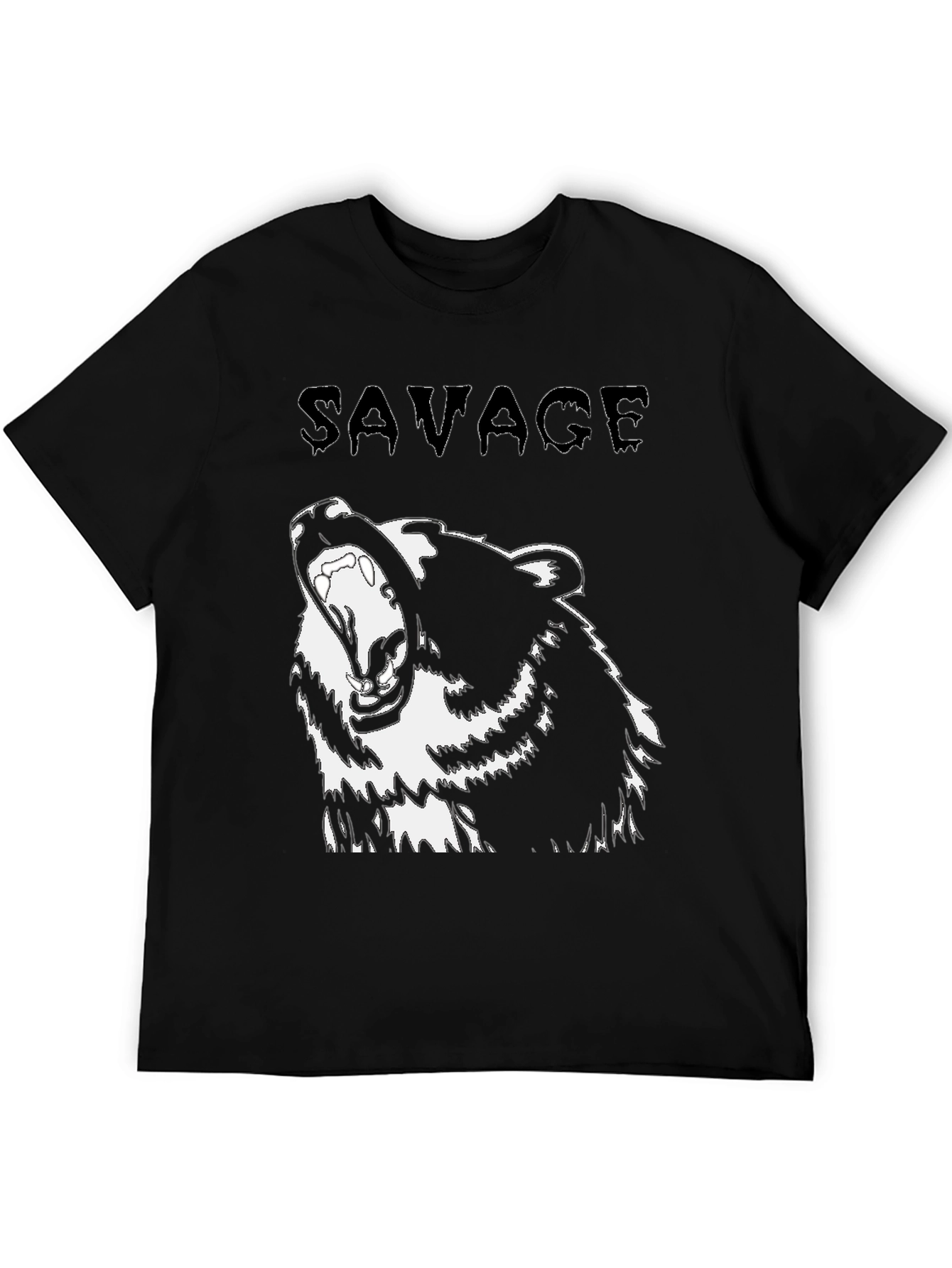 Savage Bear Graphic Black T-Shirt