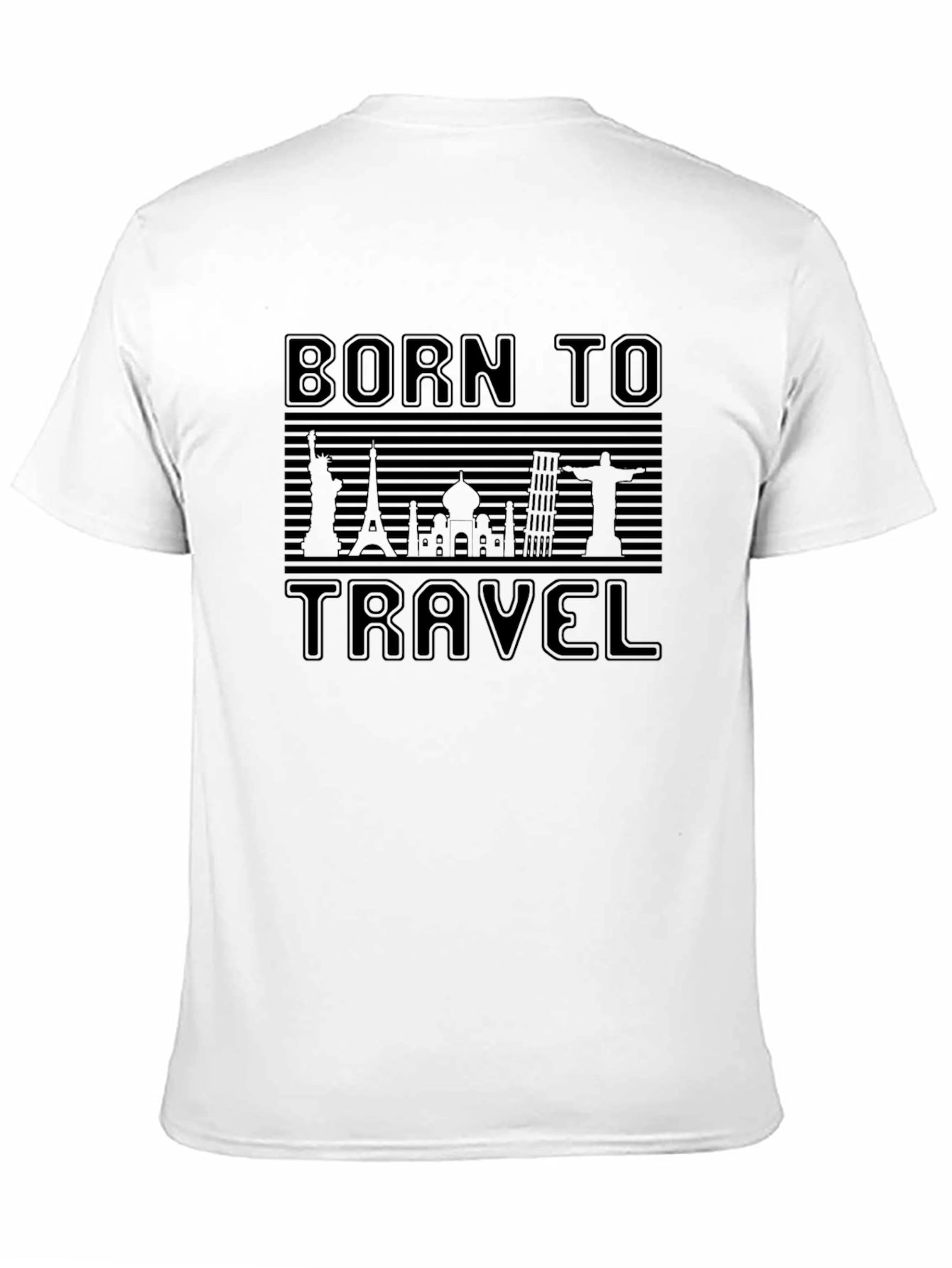 Born to Travel Black Graphic Tee