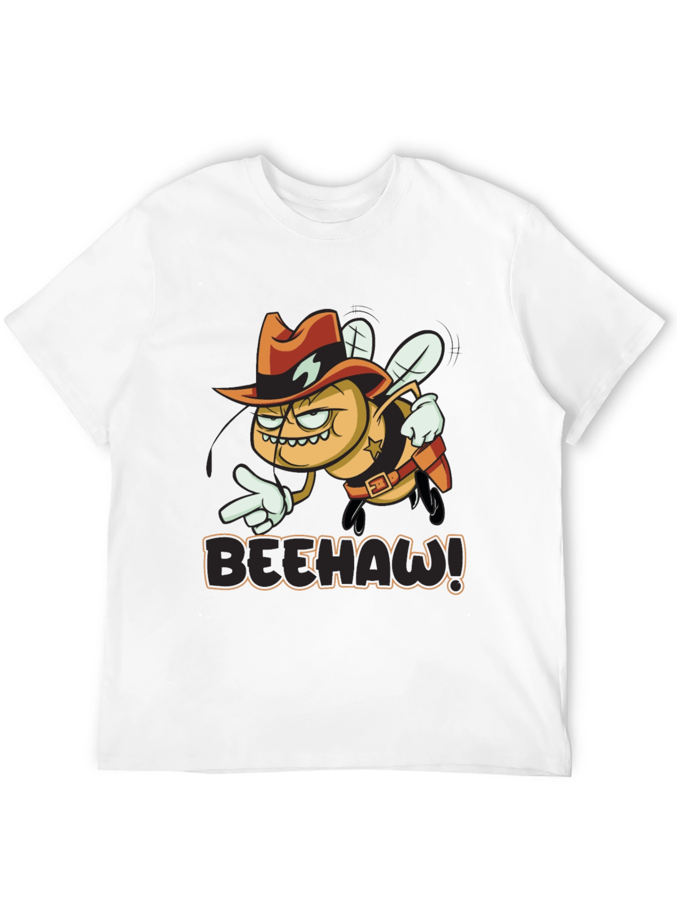 Beehaw Graphic T-Shirt - Western Sheriff Bee Design