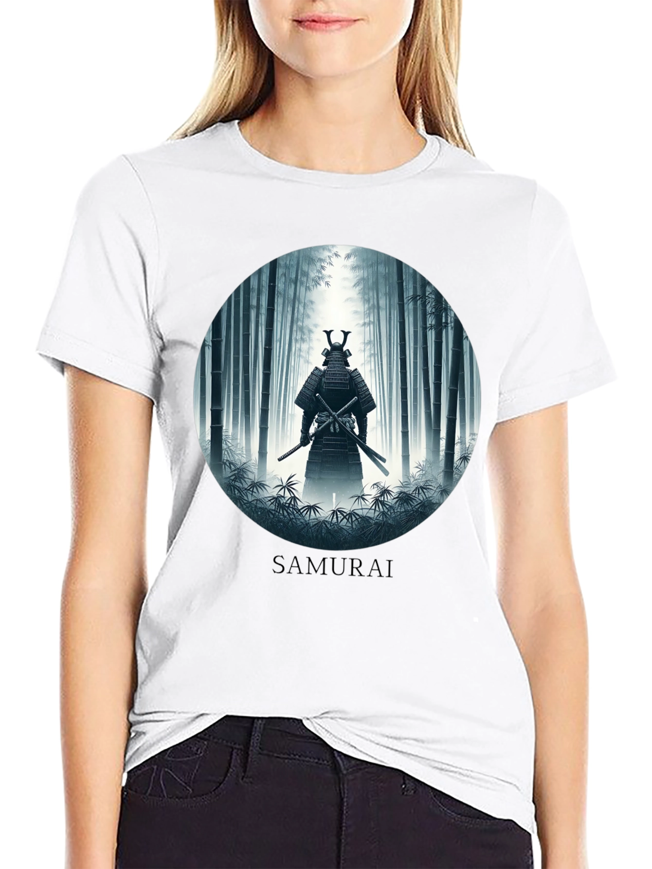 Samurai in Bamboo Forest T-Shirt