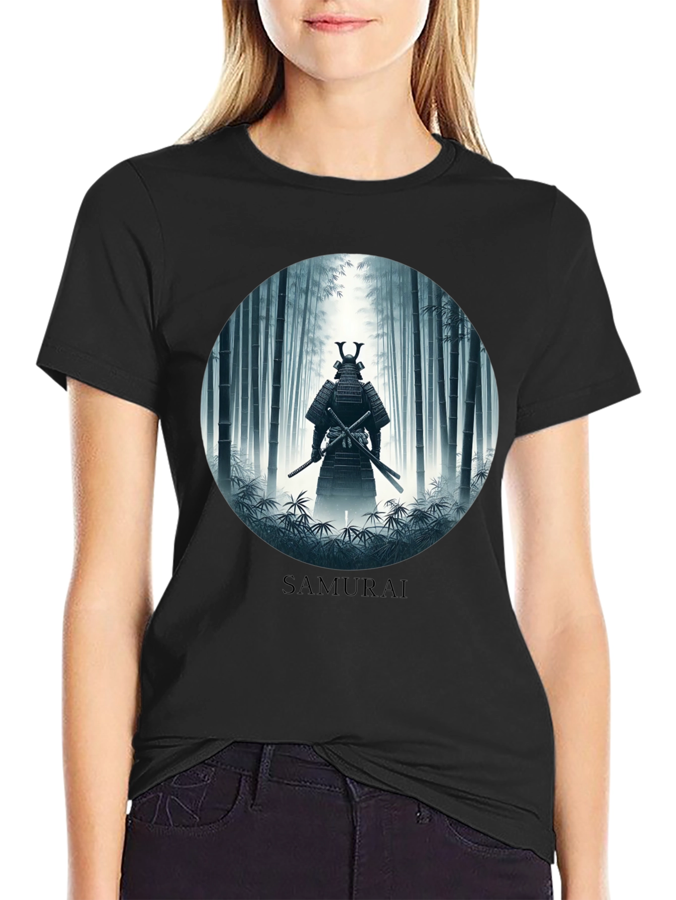 Samurai in Bamboo Forest T-Shirt