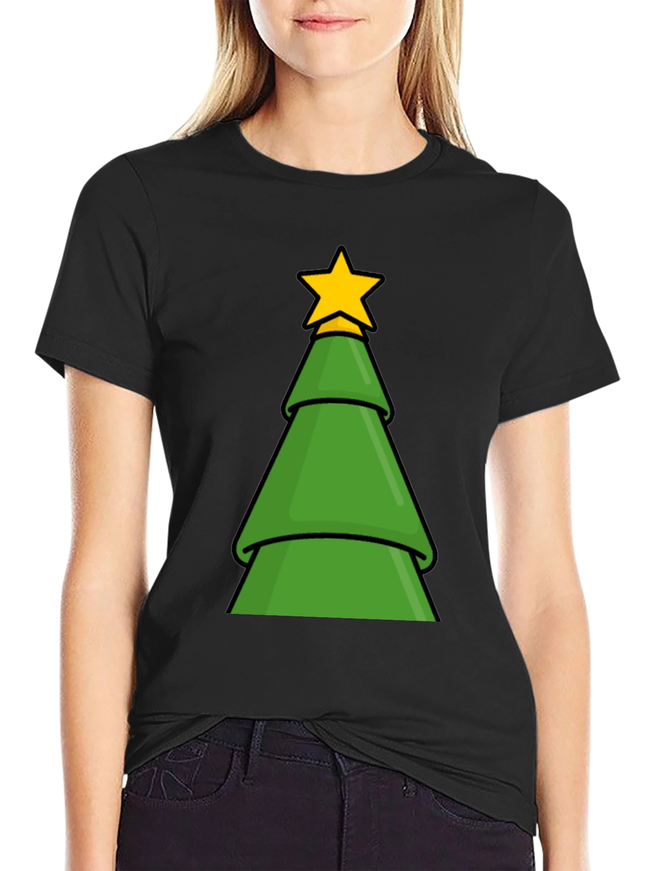 Festive Christmas Tree Graphic T-Shirt