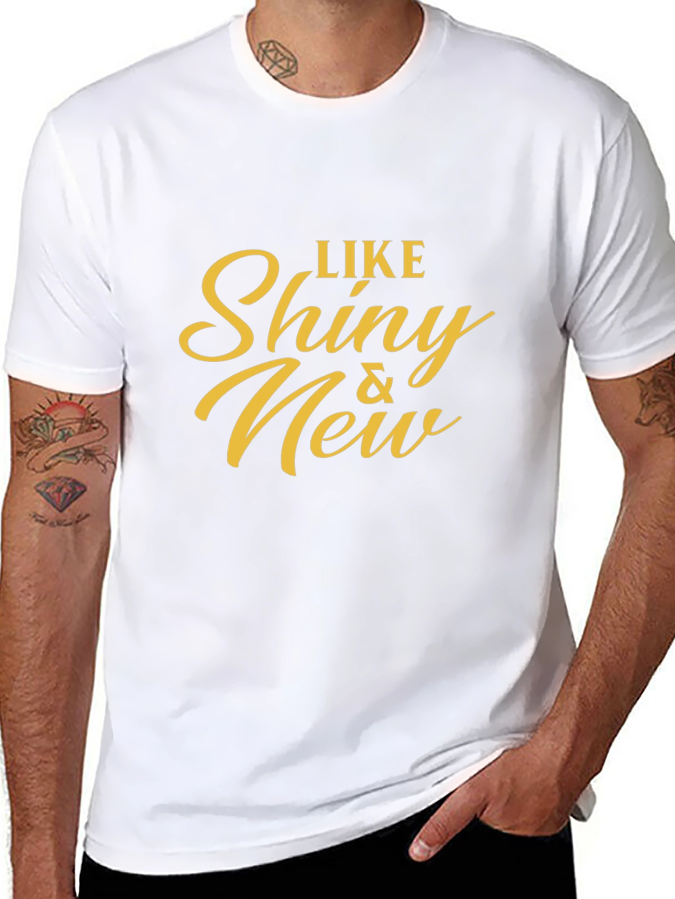 Shiny & New Graphic Tee - Soft Black Cotton