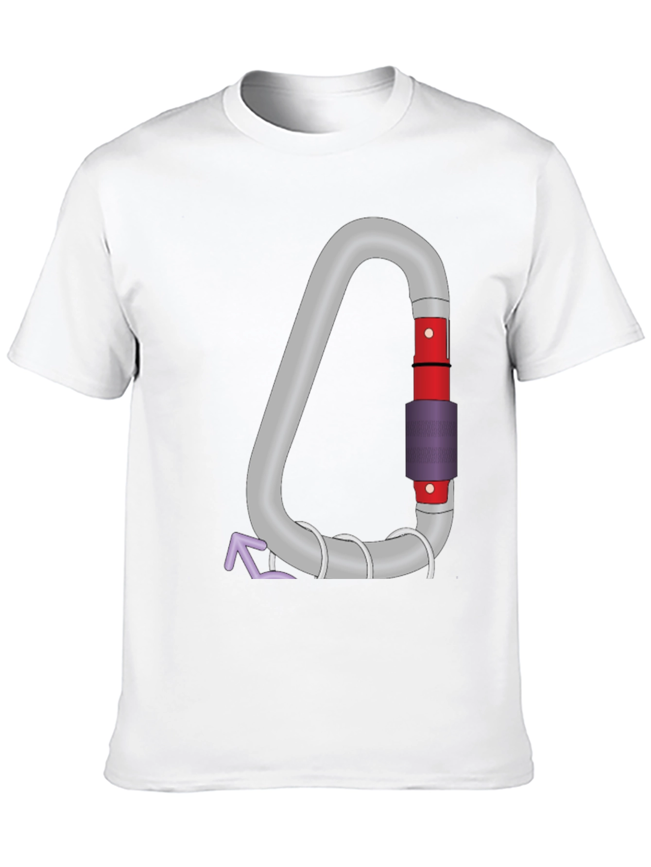 Climbing Carabiner Graphic Tee - Black