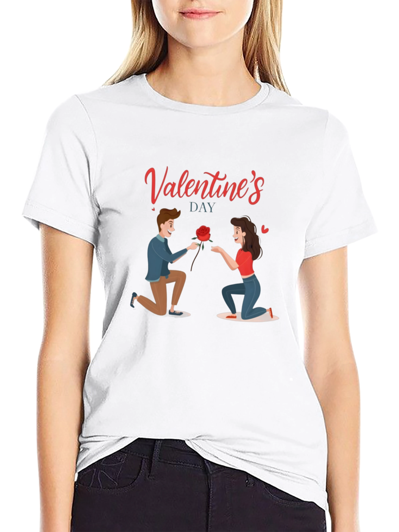 Valentines Day Graphic Tee - Love Proposal Design
