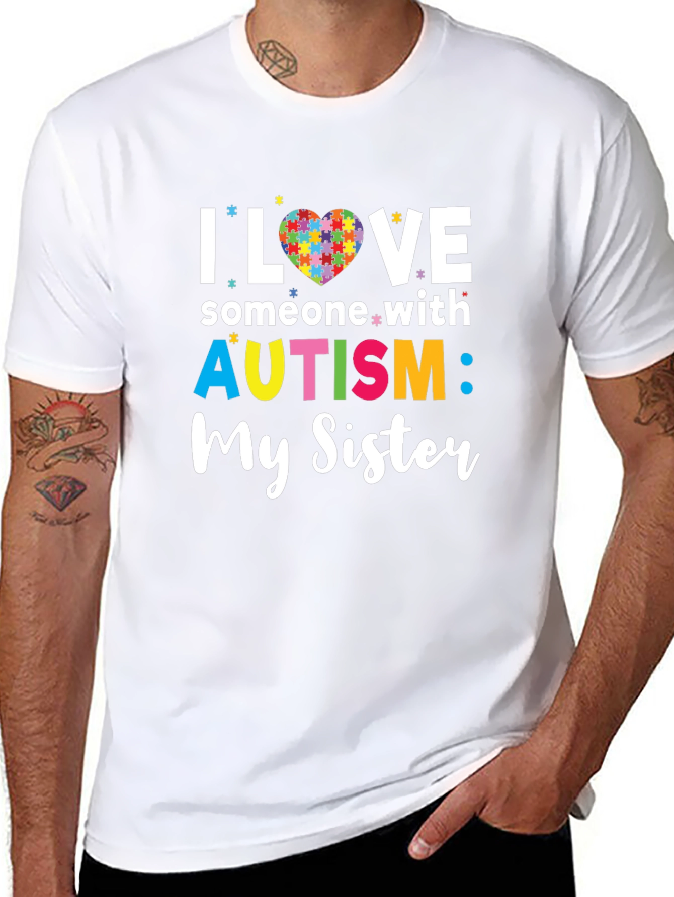 Autism Awareness I Love My Sister T-Shirt
