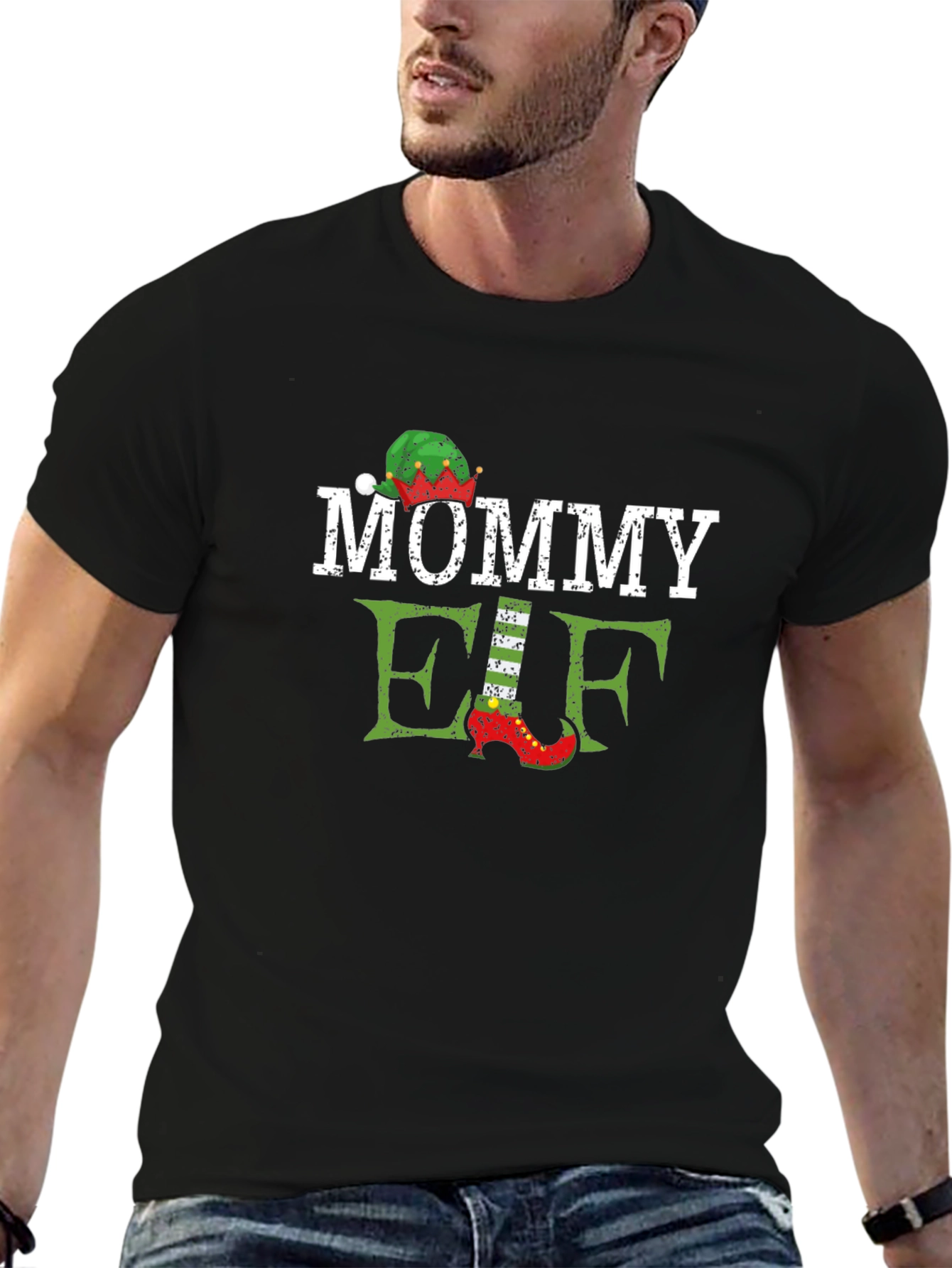 Mommy Elf Christmas Holiday T-Shirt