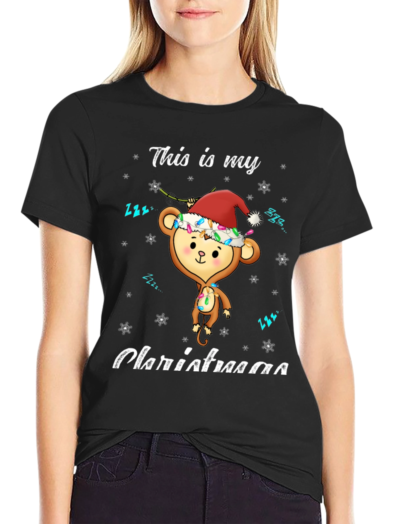 Christmas Monkey Graphic Tee