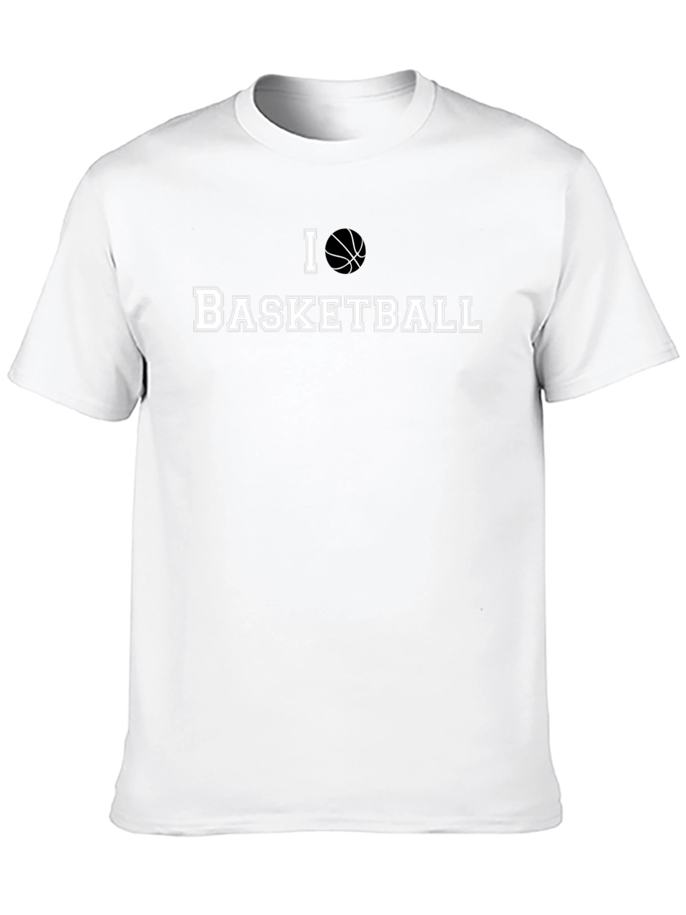 I Love Basketball Black Graphic T-Shirt