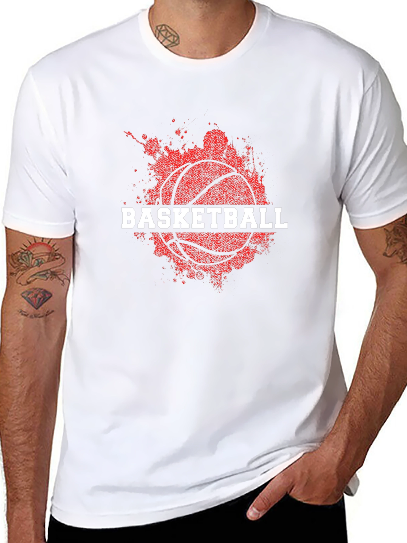 Basketball Graphic Tee - Sporty Black T-Shirt