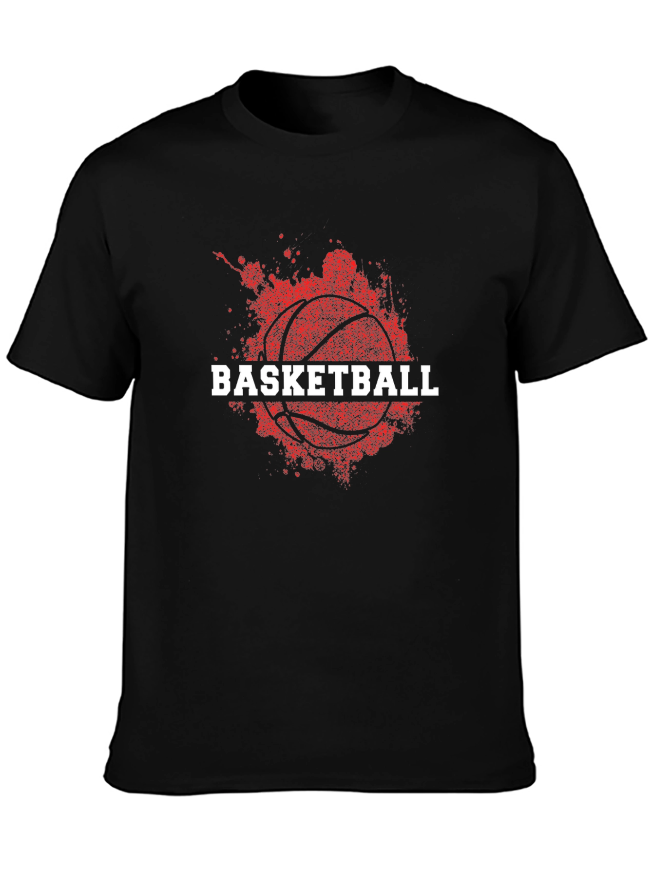 Basketball Graphic Tee - Sporty Black T-Shirt