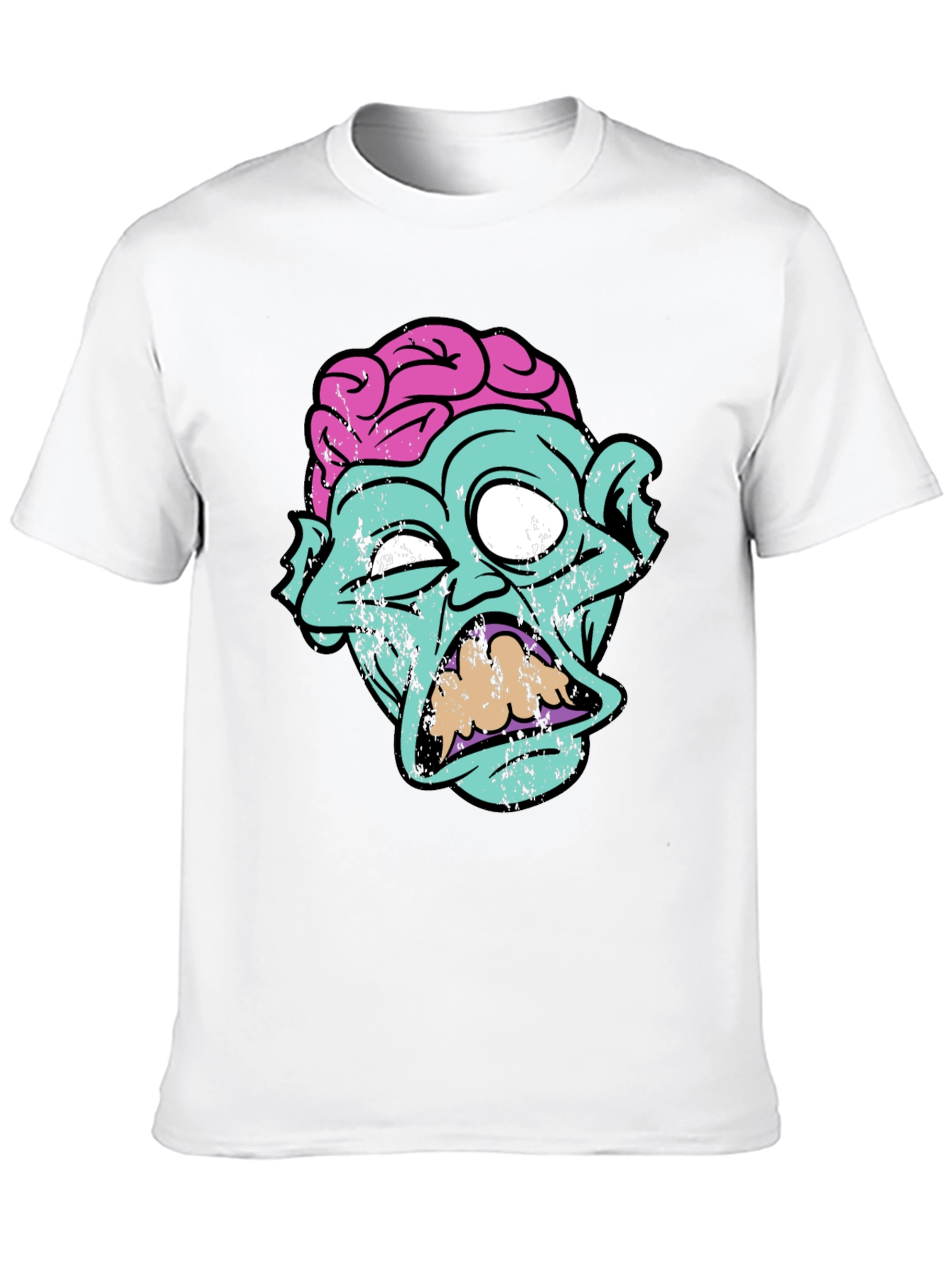 Zombie Brain Graphic Tee - Creepy Cool T-Shirt