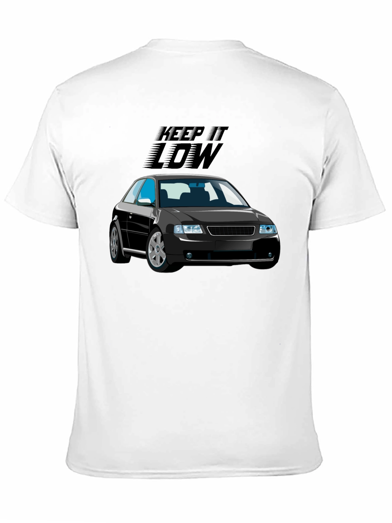 Keep It Low Car Graphic Black T-Shirt
